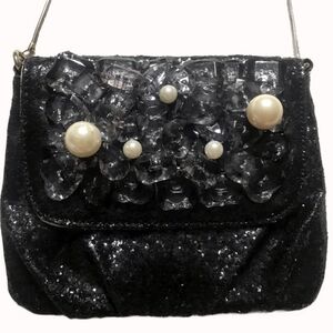 Deux Lex - Black Sparkle Formal Purse